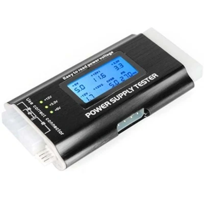 Imagen de DIGIFLEX Comprobador de Fuente Alimentación ATX 20 24 Clavijas SATA con LCD Tester Alimentacion