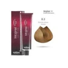 Imagen de Pack 3x50ml tintes Majirel L&#039;Oréal nº8,3 rubio claro dorado