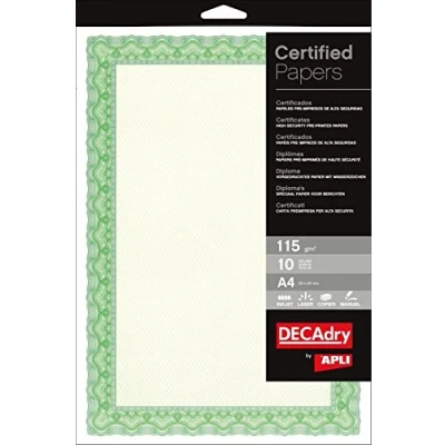 Imagen de APLI OSD4020 Papel certificado verde y azul 115 g 25 hojas