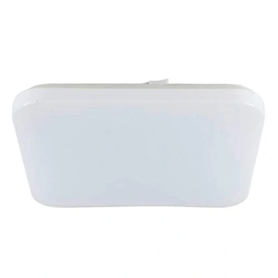 Imagen de Eglo LED lámpara de techo Frania S, luminaria cielo estrellado con efecto cristal, luz pared acero y plástico en blanco, iluminador para baño cocina, blanco neutro, IP44, 33x33 cm