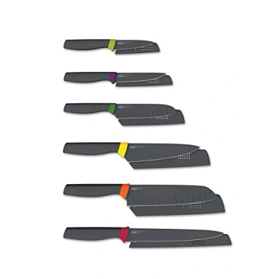 Imagen de Joseph Elevate Set de 6 Cuchillos con Mangos Ergonómicos, Acero Inoxidable Japonés, Multicolor