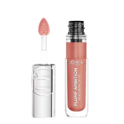 Imagen de L&#039;Oréal Paris Plump Ambition Aceite Labial voluminizador con Ácido Hialurónico 24H de hidratación* Nude Macaron