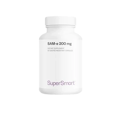 Imagen de Supersmart SAM e 200 mg (Elemental S Adenosyl Methionine) Apoya a un Hígado Saludable Desorden del Humor &amp; Desintoxicante, Suplemento Antienvejecimiento Antinflamatorio Libre de Gluten