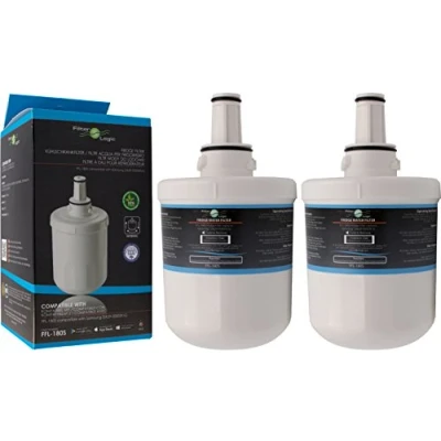 Imagen de Filterlogic FFL 180SK Paquete de 2 Filtro agua compatible con Samsung HAFIN2/EXP, DA29 00003G, HAFIN2, HAFIN1/EXP, HAFIN1, 00003F, DA97 06317A Cartucho filtrado interno para frigorífico
