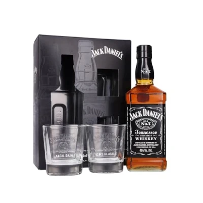 Imagen de Jack Daniel&#039;s Tennessee Whiskey 40% Vol. 0,7l in Giftbox with 2 Rocks glasses