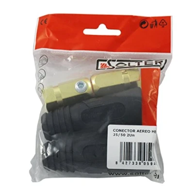 Imagen de Solter Pack de 2 Conectores Aéreos Hembra, 35/50 mm, Accesorios Soldadura