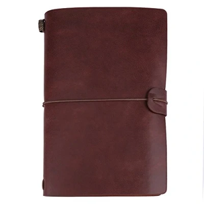 Imagen de Hilitand Cuaderno de Viaje Piel sintética clásico, 5 Colores, Diario Personalizado, y Bloc Notas Recargable