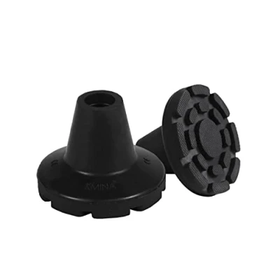 Imagen de KMINA Tacos Muletas Antideslizantes 19 mm, 18 mm y 17 (x2 uds), Conteras Muletas, Virolas de Goma para Anchas Grises Fabricado en España