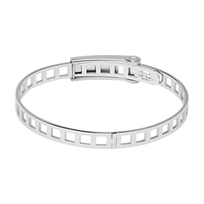 Imagen de Diesel Pulsera para Hombre Acero, Longitud: 180 195mm, Ancho: 10.5mm, Altura: 1.5mm Plata Acero Inoxidable, DX1356040, Moneda