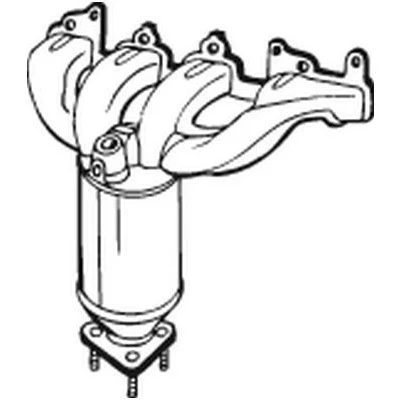 Imagen de BOSAL 090 015 Catalizador Euro 4 con piezas de montaje OPEL: Astra H GTC, G CC, Berlina