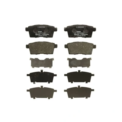 Imagen de DELPHI LP2052 Juego de pastillas freno no preparado para indicador desgaste Chapa antichirridos con accesorios MAZDA: CX 7