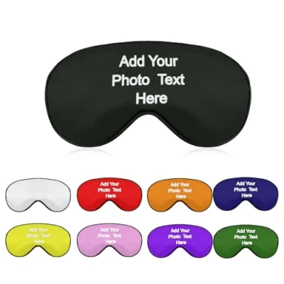 Imagen de Antifaz para dormir unisex adultos, personalizado, hombres y mujeres, cubierta ojos personalizada, bloqueo de la luz, suave cómodo, con los vendados, parche,para viajar,dormir
