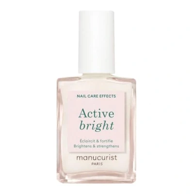 Imagen de MANUCURIST Esmalte de Uñas Fortalecedor Iluminador Active Bright Blanco Origen Orgánico: Limón, Tilo, Vitamina E, Extra Fuerte Endurecedor para Pintauñas Blanqueador