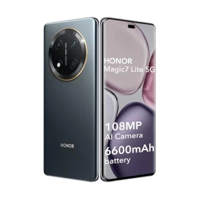 Imagen de HONOR Magic7 Lite 5G Smartphone 8GB 256GB,108MP Triple Cámara,120Hz 6.78&quot; Pantalla OLED,Batería 6600mAh,IP65M,Android 14,NFC,Doble Sim(Sans Chargeur),Negro