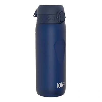 Imagen de Ion8 Botella de Agua, 750ml, Deportiva, a Prueba Fugas, Fácil Abrir, Cerradura Segura, Asa Transporte, Apta para Lavavajillas, Agarre Contorneado, Sin BPA, Neutro en Carbono, Azul Marino
