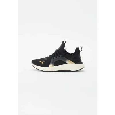 Imagen de Puma Softride ENZO 5 Metallic Zapatillas de entrenamiento, Mujer, Talla: 36, Black/warm white/gold Zapatos