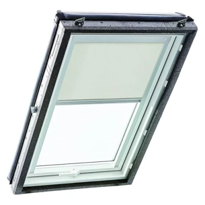 Imagen de Roto Exclusiv ZRE Estor para tragaluz (riel de luz día, Color Plateado, Ventanas Techo Designo R4/R7 y Classic 43/73, con tamaño 054/098, 05/09), Gris Claro