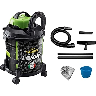 Imagen de Lavor Aspirador de Polvo Y lÍquido Joker 1400 S W, 20 litros, 75 Decibelios, Verde Negro