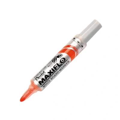 Imagen de Pentel MWL5 M Whiteboard Marker Maxiflo con sistema de bombeo Punta Redonda, 2.5 mm, 1 pieza, color naranja