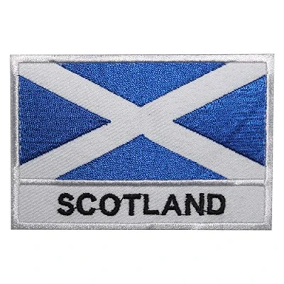 Imagen de Parche bordado de la bandera nacional Escocia, para ropa, etc. 9 x 6 cm