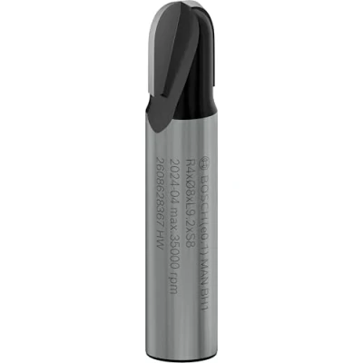 Imagen de Bosch Professional 2 608 628 367 Fresas para medias cañas 8 mm, R1 4 D L 9,2 G 40 mm (pack de 1)