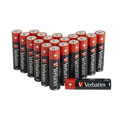 Imagen de VERBATIM Pilas alcalinas AA Premium I 1,5V LR6 Mignon para MP3, cámara, Control Remoto, rasuradora y Mucho más Pila alcalina 20 Unidades