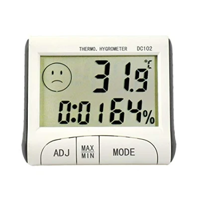 Imagen de Szaerfa Medidor de humedad Digital LCD Termómetro caliente interior Higrómetro Temperatura del reloj