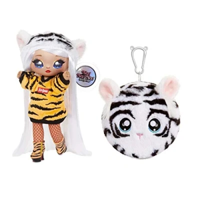 Imagen de MGA Entertainment Na Surprise Muñeca de Moda 2 en 1 y Monedero Felpa, Coleccionable, Serie 4, Bianca Bengal (571742)