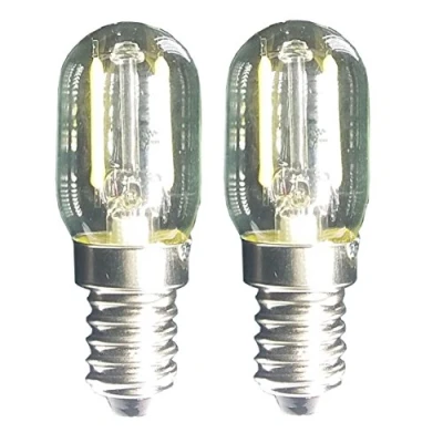 Imagen de QLEE Luz De Filamento LED 1.5w T22 E14 Base Bombilla Microondas 240v 20w LáMparas Incandescentes Equivalentes Para Refrigerador Horno Candelabro Lava Escritorio, 2PCS