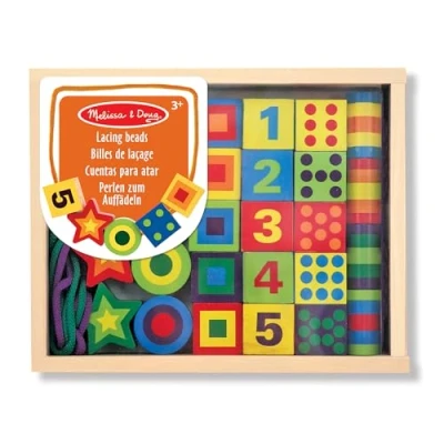 Imagen de Melissa &amp; Doug Lacing Beads , Developmental Toy Problem Solving 3+ Gift for Boy or Girl