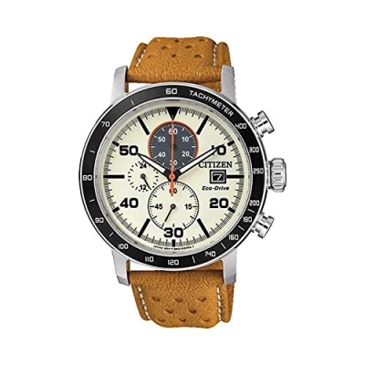 Imagen de Citizen Reloj Cronógrafo para Hombre de Cuarzo con Correa en Cuero CA0641 16X