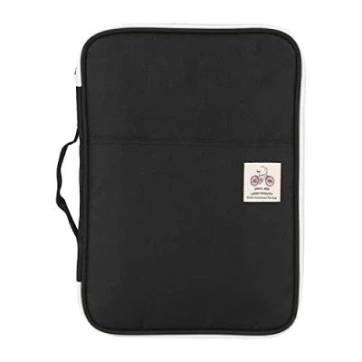 Imagen de Carpeta portadocumentos A4 con cremallera, impermeable, para guardar documentos y de viaje, numerosos compartimentos asa ligera, smartphone, notebook, documentos, 35 x 25 3,5