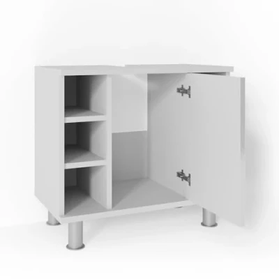 Imagen de Vicco Mueble bajo Lavabo Fynn, Blanco Alto Brillo, 60 x 54 cm