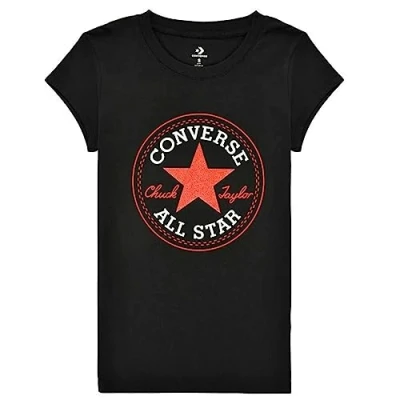 Imagen de Converse Chuck Patch Camiseta estampada para niños, Talla: 122/128, Black/white