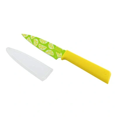 Imagen de KUHN RIKON COLORI+ Rüstmesser / Gemüsemesser Zitrone (Limited Edition Funky Fruit), Edelstahl, 19.5 cm