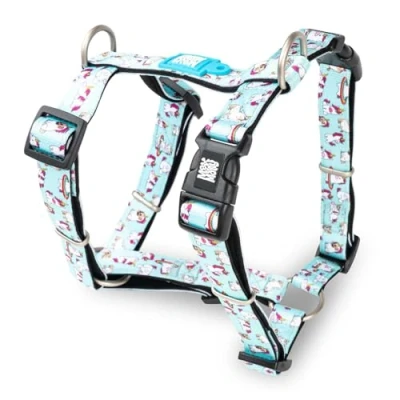 Imagen de MAX &amp; Molly arnés para Perros en Forma de H, ultracómodo Neopreno Grandes, Unicornio/L, Acolchado, Seguro y Ultraligero, Comodidad tu Fiel compañero