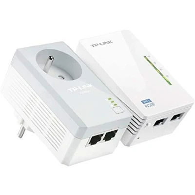 Imagen de Tp link 2 port powerline wifi extender kit 1x tl wpa4220 pa4020p 500mbps 300mbps TLWPA4225KIT