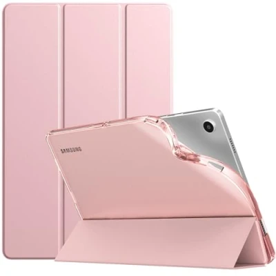 Imagen de TiMOVO Funda para Samsung Galaxy Tab A9+/A9 Plus 11 Pulgadas 2023 SM X210/X216/X218, Cubierta Delgada TPU Translúcido Compatible con Nuevo A9+, Auto Activación/Reposo, Oro Rosa