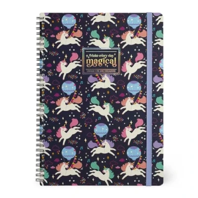 Imagen de Legami Cuaderno de rayas con Espiral Formato A4, Notebook Maxi, contiene 1 hoja pegatinas, 160 páginas desmontables, papel FSC, elástico cierre, 21 x 29 cm, tema Unicorn