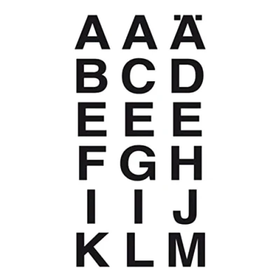 Imagen de HERMA 4135 letras adhesivas, 36 unidades, 20 x mm, autoadhesivas, resistentes a la intemperie, grandes, de Z para pegar, transparentes
