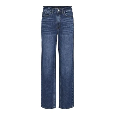 Imagen de Vila Vikelly Jaf HW Straight Jeans Noos, Medium Blue Denim/Detail:Wash Mbd010, 34W x 30L Mujeres