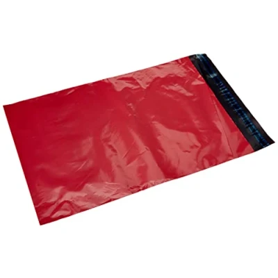 Imagen de triplast 10 x 35,5 cm Bolsa de plástico para envíos postales (100 unidades), color rojo