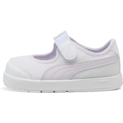 Imagen de Puma Courtflex V3 LINA Unisex Zapatillas running asfalto para niños, Talla: 25, White/lilac frost Zapatos
