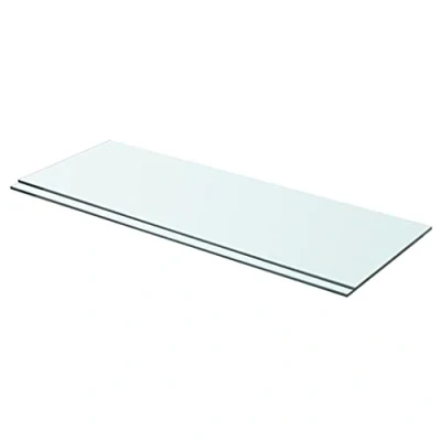 Imagen de vidaXL 2X Estantes Panel Balda Placa Estantería para Casas o Tiendas de Pared Expositora Decoración Vidrio Transparente 70x25cm