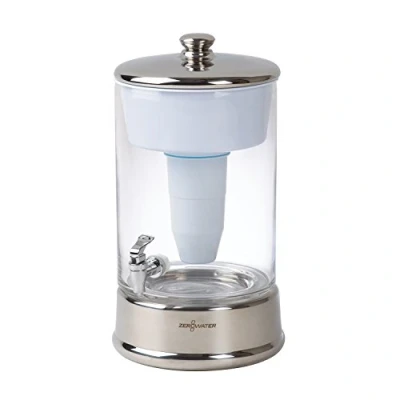 Imagen de ZeroWater Filtro Dispensador de Cristal agua 9 L, Libre BPA y NSF certificada para Reducir la Cal el Plomo Otros Metales Pesados, Medidor TDS Cartucho Incluido