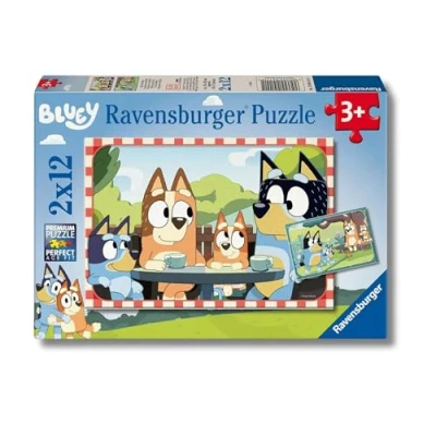Imagen de Ravensburger Puzzle: Bluey, Puzzles Niños 3 Años o Más, Rompecabezas, 2 12 Piezas, Regalos 3+ Años; 26x18cm
