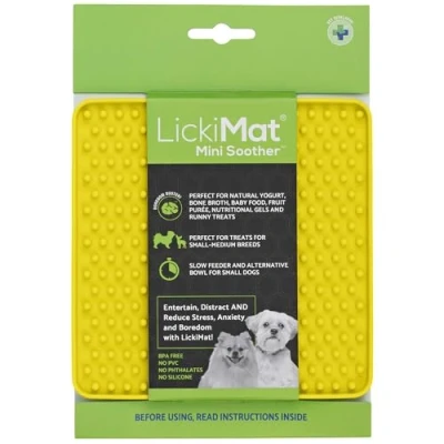 Imagen de LickiMat Mini Classics Alfombrilla interactiva de alimentación para mascotas, alimentador lento con diseño moderno, enriquecimiento la unión familiar y alivio ansiedad