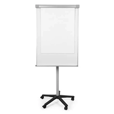 Imagen de Bi Office Pizarra Magnética con caballete móvil Smart, rotafolios ruedas, marco de aluminio 70 x 100 cm