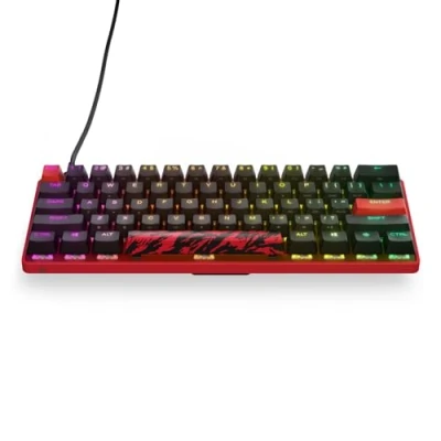 Imagen de Steelseries Apex 9 Mini Faze Clan Edition Teclado óptico de Cambio en Caliente Diseño Compacto al 60% Interruptores ópticos personalización RGB Teclas Doble inyección PBT QWERTY Americano