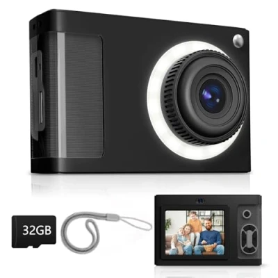 Imagen de Cámara Digital Compacta ARNSSIEN 1080P, con Pantalla de 2.4 Pulgadas y 16 Luces LED, Regalo para Niños, Estudiantes, Adultos Principiantes
